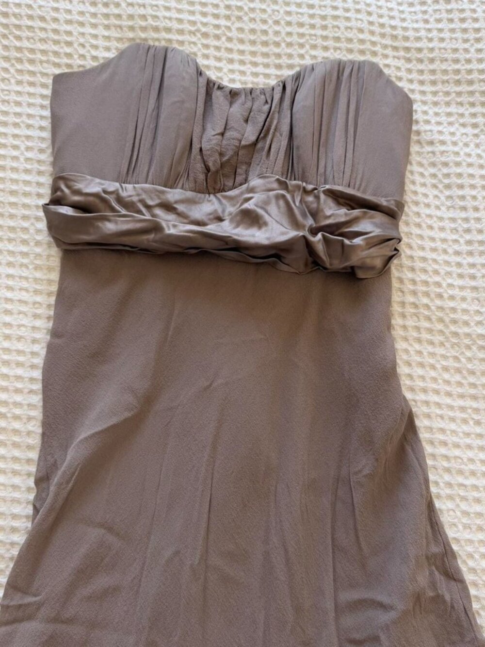 Vintage 2000 S Dress Brown Strapless - Picture 6 of 7